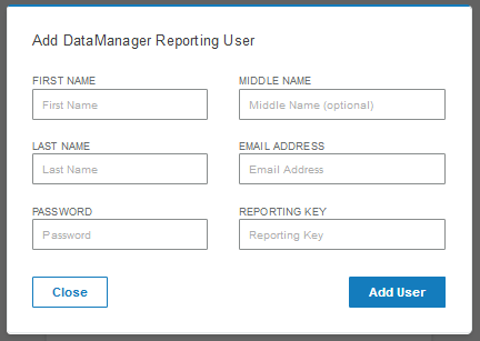 Add reports user modal