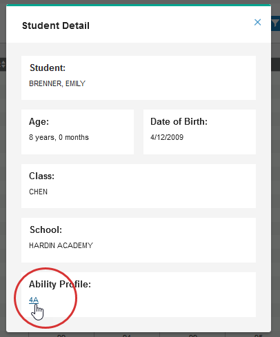 Student Detail form