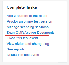 Update Student After Closing a Test Event - re-close the event