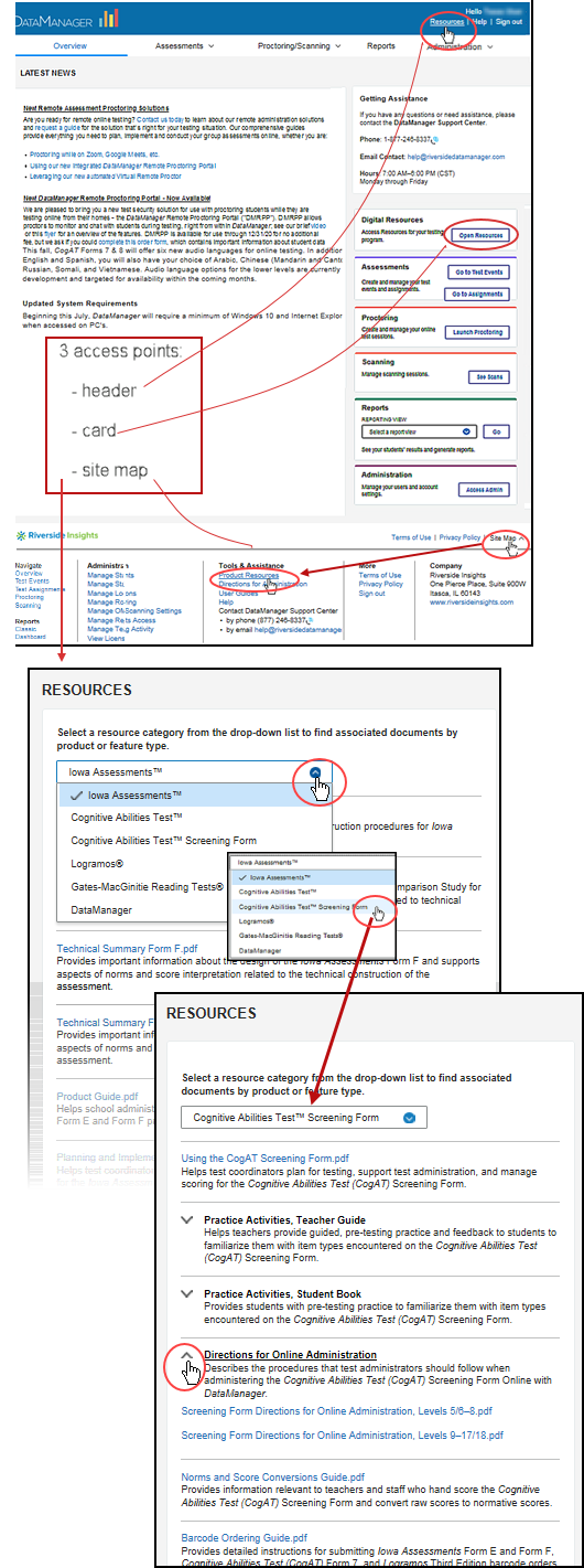 Digital Resources example - diagram