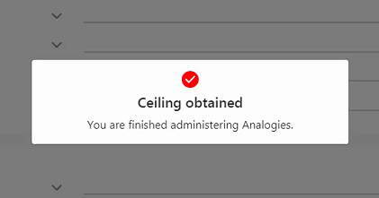 popup showing ceiling was obtains